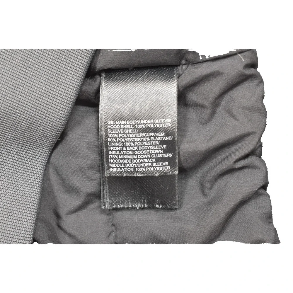 The North Face Men's Large Gray Goose Down Hooded Puffer Jacket Glacier Mixe